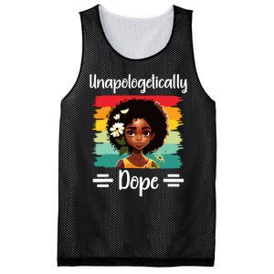 Unapologetically Dope Black Afro Girl Black History Month Mesh Reversible Basketball Jersey Tank