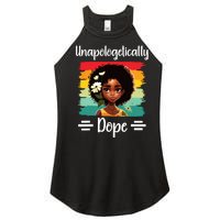 Unapologetically Dope Black Afro Girl Black History Month Women's Perfect Tri Rocker Tank