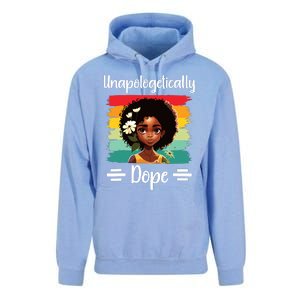 Unapologetically Dope Black Afro Girl Black History Month Unisex Surf Hoodie