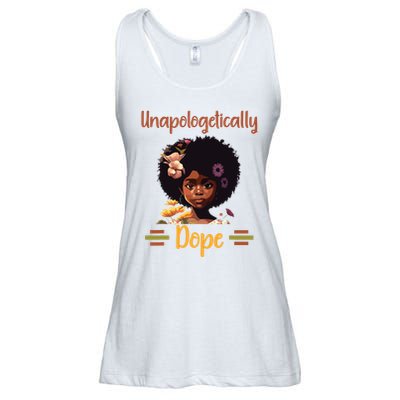 Unapologetically Dope Black Afro Girl Black History Month Ladies Essential Flowy Tank