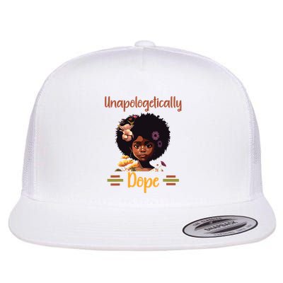 Unapologetically Dope Black Afro Girl Black History Month Flatbill Hat