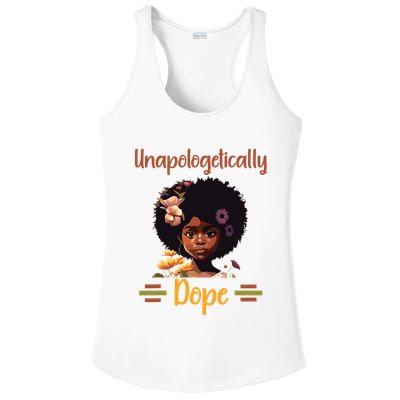 Unapologetically Dope Black Afro Girl Black History Month Ladies PosiCharge Competitor Racerback Tank