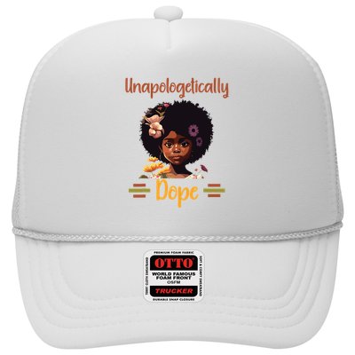 Unapologetically Dope Black Afro Girl Black History Month Trucker Hat