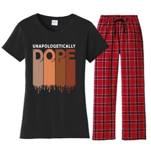 Unapologetically Dope Black Pride Melanin African American Women's Flannel Pajama Set