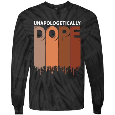 Unapologetically Dope Black Pride Melanin African American Tie-Dye Long Sleeve Shirt