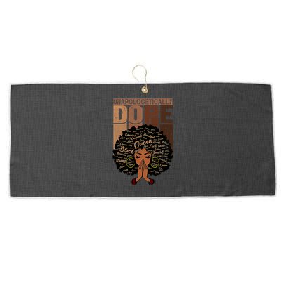 Unapologetically Dope Black Afro Black History Febuary Gift Large Microfiber Waffle Golf Towel