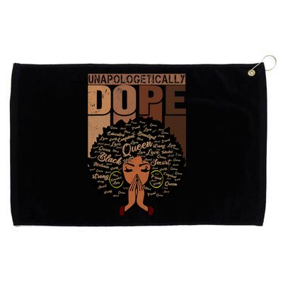 Unapologetically Dope Black Afro Black History Febuary Gift Grommeted Golf Towel