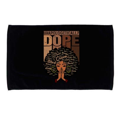 Unapologetically Dope Black Afro Black History Febuary Gift Microfiber Hand Towel