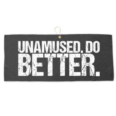 Unamused Do Better Funny Sarcastic Large Microfiber Waffle Golf Towel