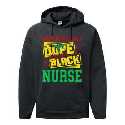 Unapologetically Dope Black Nurse for an African American Performance Fleece Hoodie