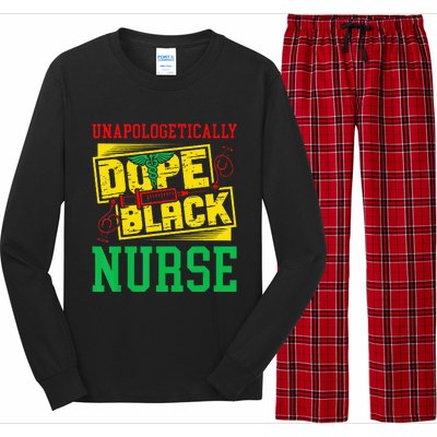 Unapologetically Dope Black Nurse for an African American Long Sleeve Pajama Set