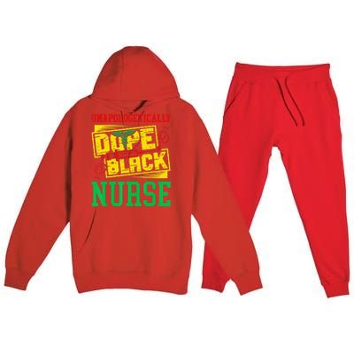 Unapologetically Dope Black Nurse for an African American Premium Hooded Sweatsuit Set