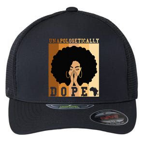 Unapologetically Dope Black History Month African American Flexfit Unipanel Trucker Cap