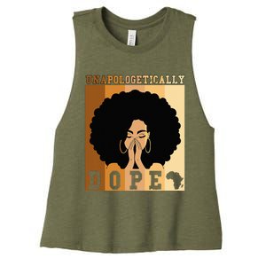 Unapologetically Dope Black History Month African American Women's Racerback Cropped Tank