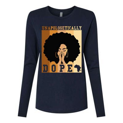 Unapologetically Dope Black History Month African American Womens Cotton Relaxed Long Sleeve T-Shirt