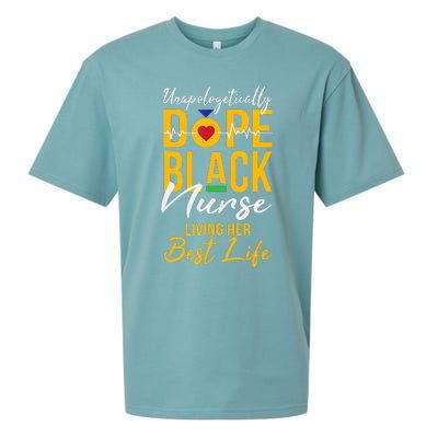 Unapologetically Dope Black Nurse Living Best Life RN Gift Sueded Cloud Jersey T-Shirt