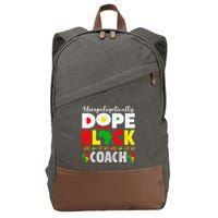 Unapologetically Dope Black Coach African Juneteenth Cotton Canvas Backpack
