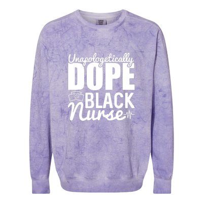 Unapologetically Dope Black Nurse Black History Month African American Colorblast Crewneck Sweatshirt