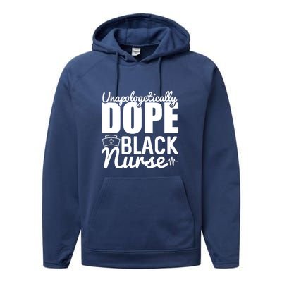 Unapologetically Dope Black Nurse Black History Month African American Performance Fleece Hoodie