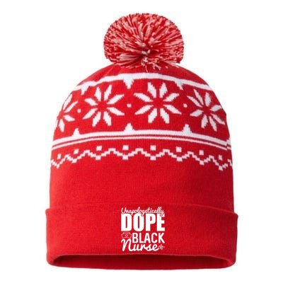 Unapologetically Dope Black Nurse Black History Month African American USA-Made Snowflake Beanie