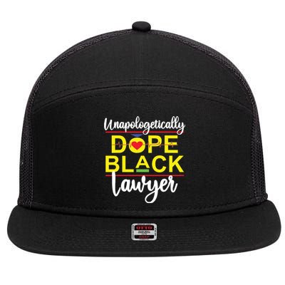 Unapologetic Dope Black Lawyer African American Melanin 7 Panel Mesh Trucker Snapback Hat