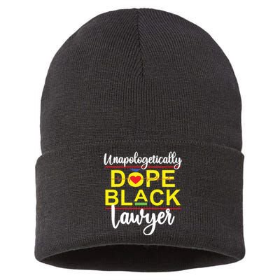 Unapologetic Dope Black Lawyer African American Melanin Sustainable Knit Beanie