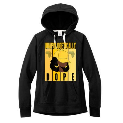 Unapologetically Dope Black History Month African American Women's Fleece Hoodie