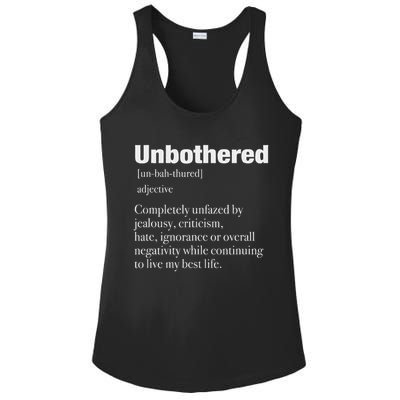 Unbothered Definition Confident Woman Mood Ladies PosiCharge Competitor Racerback Tank