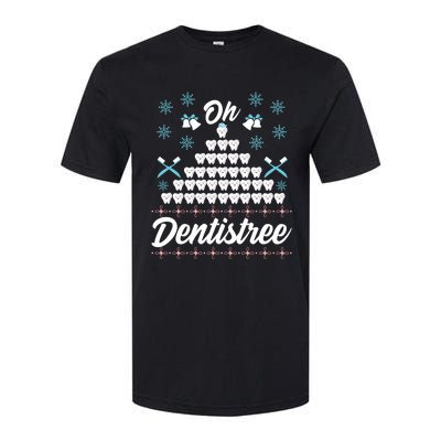 Ugly Dentist Christmas Tree Funny Dental Hygienist Teeth Gift Softstyle® CVC T-Shirt