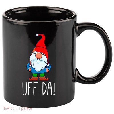 Uff Da Christmas Swedish Tomte Garden Gnome Xmas God Jul 11oz C Handle Ceramic Mug
