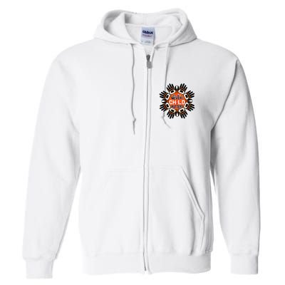 Unity Day Daisy We Wear Orange For Unity Day Full Zip Hoodie