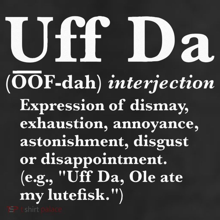 Uff Da Definition 11oz C Handle Ceramic Mug