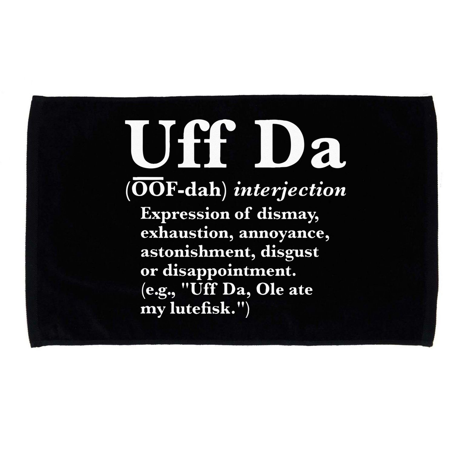 Uff Da Definition Microfiber Hand Towel