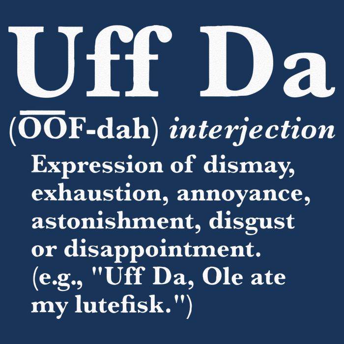 Uff Da Definition Infant Baby Jersey Bodysuit