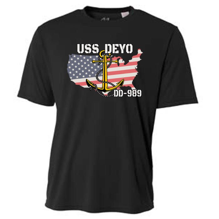 Uss Deyo Dd989 Warship Veterans Day Father Grandpa Dad Cooling Performance Crew T-Shirt