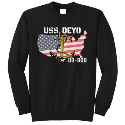 Uss Deyo Dd989 Warship Veterans Day Father Grandpa Dad Sweatshirt