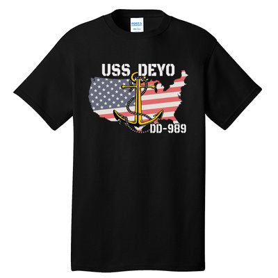 Uss Deyo Dd989 Warship Veterans Day Father Grandpa Dad Tall T-Shirt