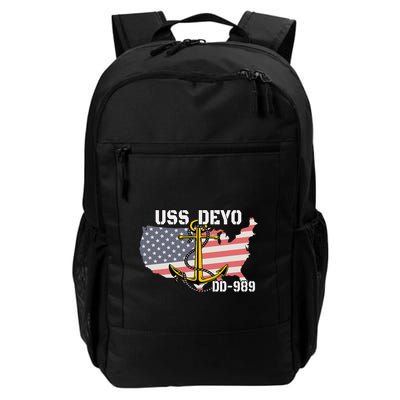 Uss Deyo Dd989 Warship Veterans Day Father Grandpa Dad Daily Commute Backpack