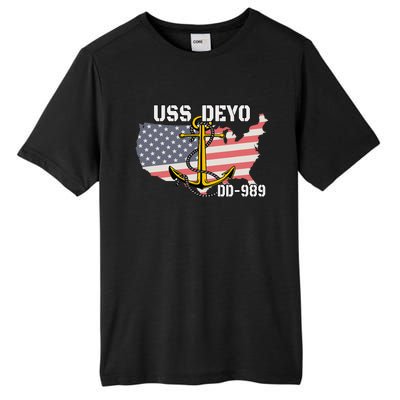 Uss Deyo Dd989 Warship Veterans Day Father Grandpa Dad Tall Fusion ChromaSoft Performance T-Shirt