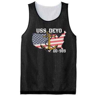 Uss Deyo Dd989 Warship Veterans Day Father Grandpa Dad Mesh Reversible Basketball Jersey Tank