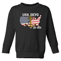 Uss Deyo Dd989 Warship Veterans Day Father Grandpa Dad Toddler Sweatshirt