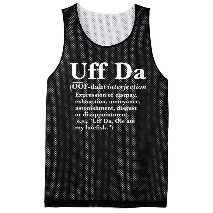 Uff Da Definition Mesh Reversible Basketball Jersey Tank