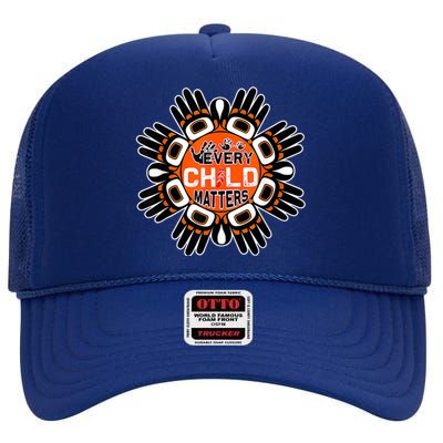 Unity Day Daisy We Wear Orange High Crown Mesh Back Trucker Hat