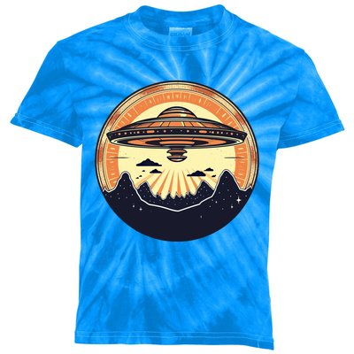 Ufo Day Design Gift Kids Tie-Dye T-Shirt