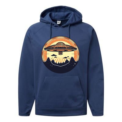 Ufo Day Design Gift Performance Fleece Hoodie