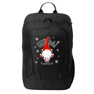Uff Da Danish Gnome Scandinavian Tomte Nordic Christmas City Backpack