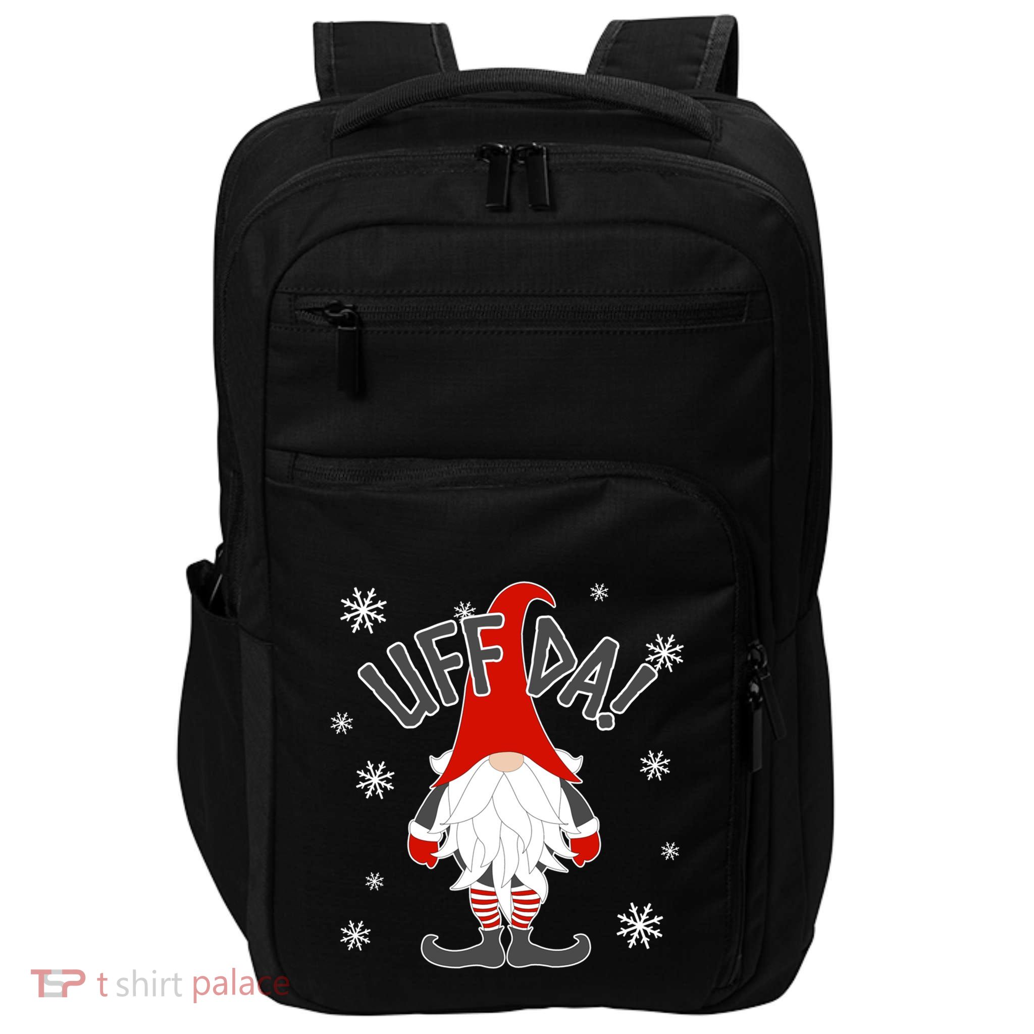 Uff Da Danish Gnome Scandinavian Tomte Nordic Christmas Impact Tech Backpack