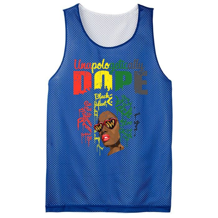 Unapologetically Dope Drip Afro Black History Juneteenth Funny Gift Mesh Reversible Basketball Jersey Tank