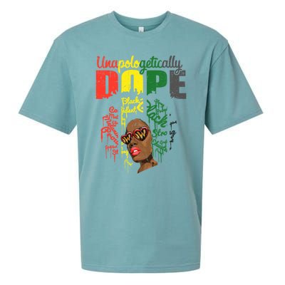 Unapologetically Dope Drip Afro Black History Juneteenth Funny Gift Sueded Cloud Jersey T-Shirt