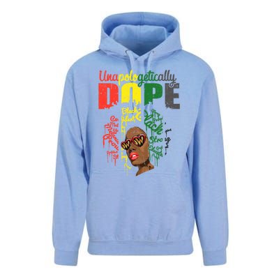 Unapologetically Dope Drip Afro Black History Juneteenth Funny Gift Unisex Surf Hoodie